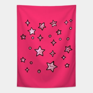 Pink Stars Tapestry