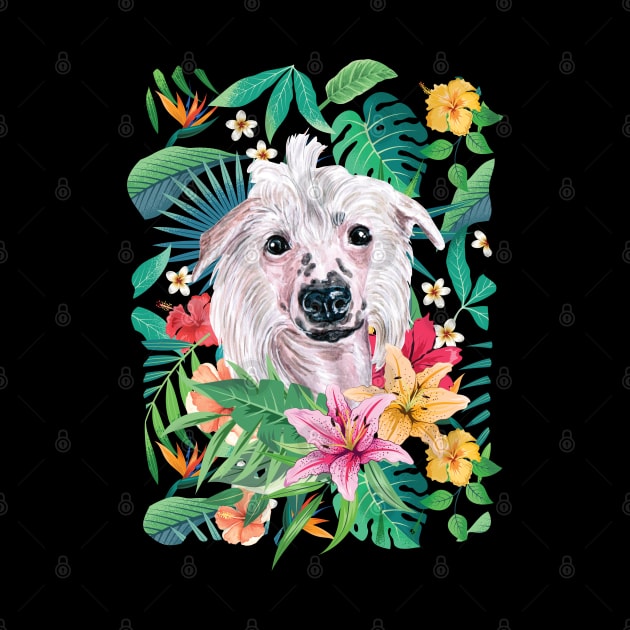 Tropical Chinese Crested Dog by LulululuPainting