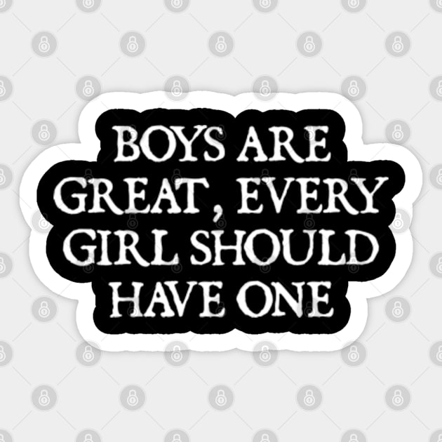 Boys are great, every girl should have one - Funny Jokes - Sticker