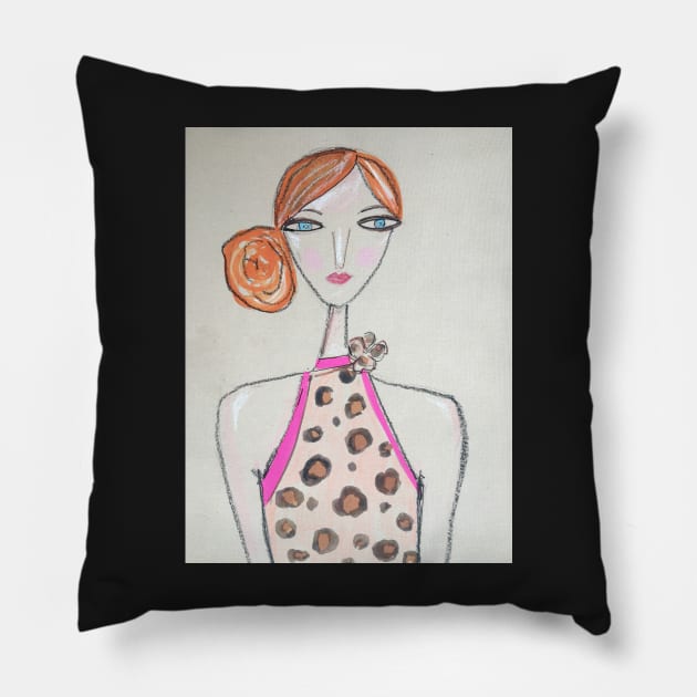 Lily in Leopard Pillow by MyCraftyNell