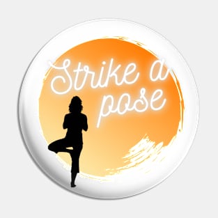 Yoga Pose in the Sunlight Pin