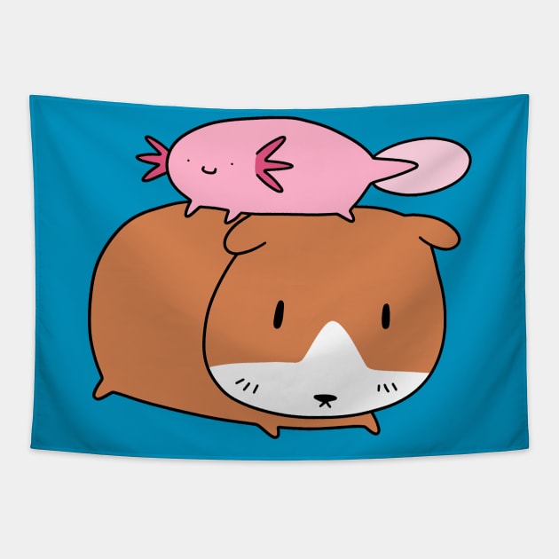 Axolotl and Guinea Pig Tapestry by saradaboru