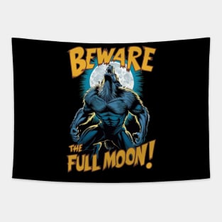 Beware The Full Moon! Werewolf Tapestry