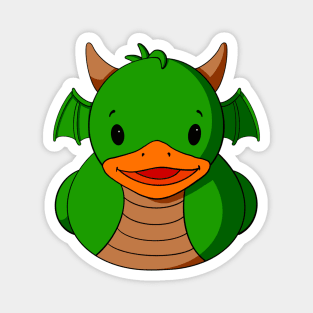 Green Dragon Rubber Duck Magnet