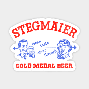 Stegmaier Gold Metal Retro Defunct Beer Magnet