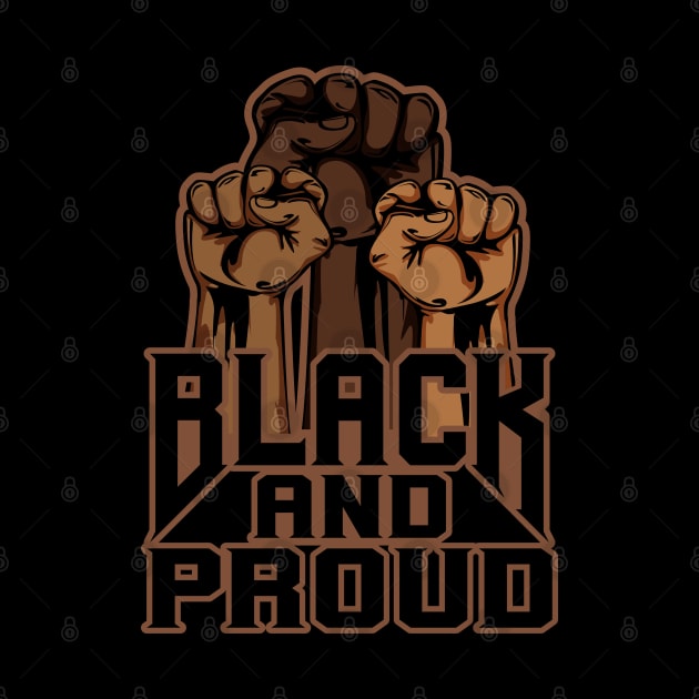 Black and Proud Fists Black History Month by RadStar