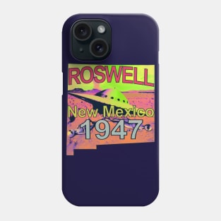 Roswell New Mexico 1947 UFO Aliens Trippy Psychedelic Tie Dye Phone Case