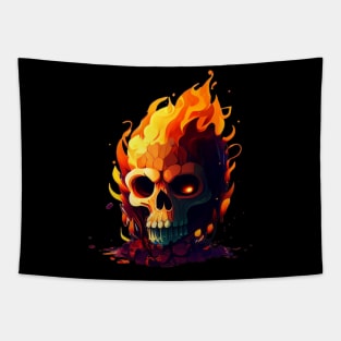 Fire skull Tapestry