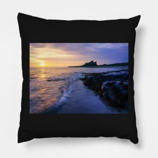 Bamburgh Castle Sunrise Pillow