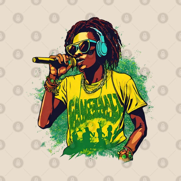 Jamaican Rasta One Love Dancehall Singer by Elysian Alcove