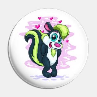 Cartoon Shy Skunk Pin