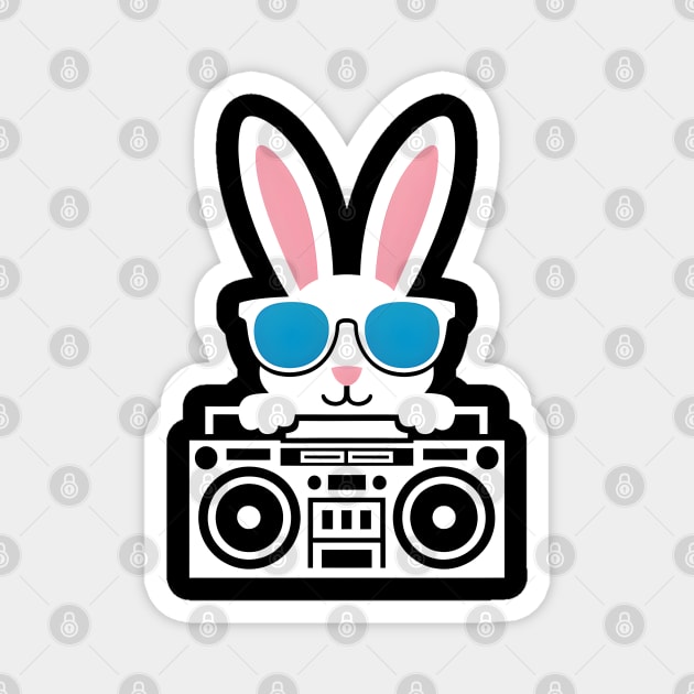 Boombox Bunny Beats Magnet by MakerMind8.2