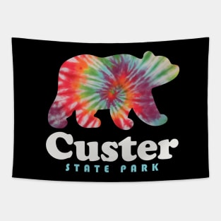 Custer State Park Tie Dye Bear South Dakota Tapestry