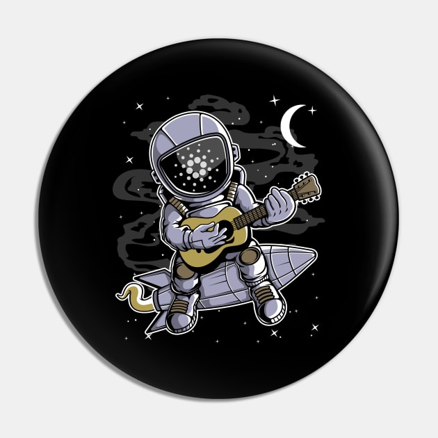 Astronaut Guitar Cardano ADA Coin To The Moon Crypto Token Cryptocurrency Blockchain Wallet Birthday Gift For Men Women Kids Pin by Thingking About