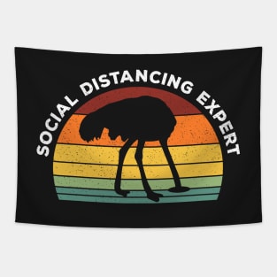 Social Distancing Expert Ostrich Tapestry