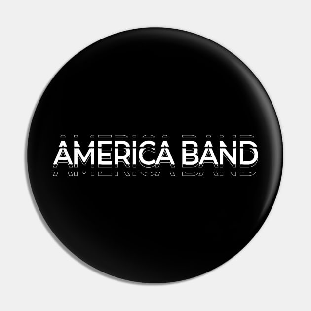 America Band Kinetic Typography Pin by SGA