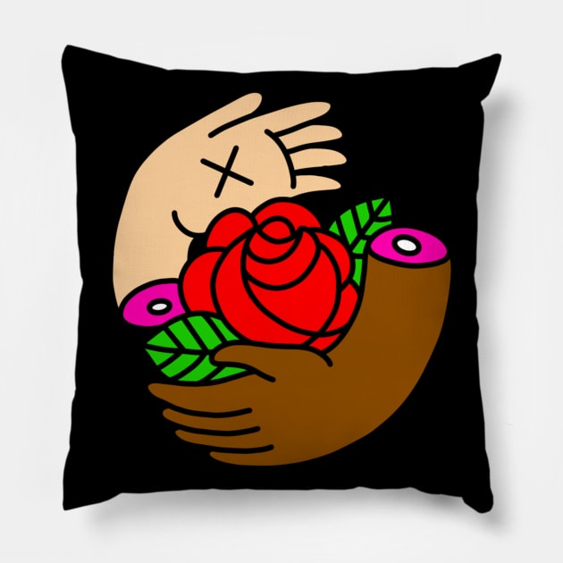 Democratic Socialism Rose Pillow by ReclusiveCrafts