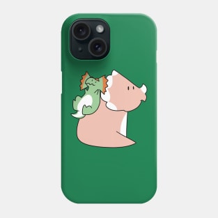 Dilophosaurus and Triceratops Phone Case