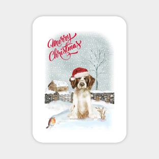 English Springer Spaniel Merry Christmas Santa Dog Magnet