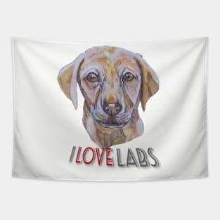 I Love Labradors Tapestry