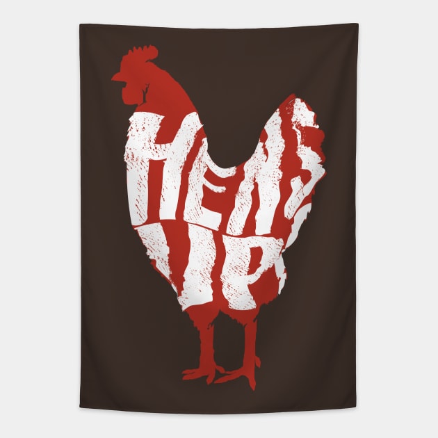 Hens Up Tapestry by Shirts That Bangs