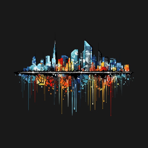 City Skylines Urbain World Fun Life Abstract by Cubebox