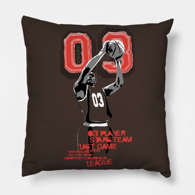 03 player BasketBall , Pillow by TulipDesigns