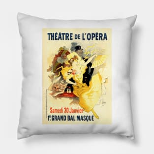 Paris Opera France THEATRE DE L' OPERA Paris Art Nouveau Poster by Jules Cheret Pillow