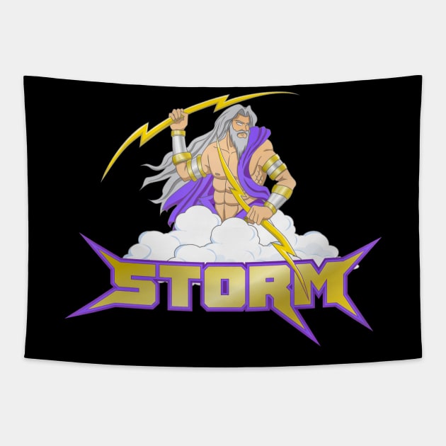 Rugby League Storm Tapestry by DAZpicable