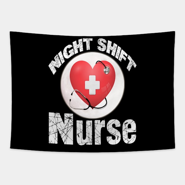 night shift nurse  funny nurse Tapestry by Darwish