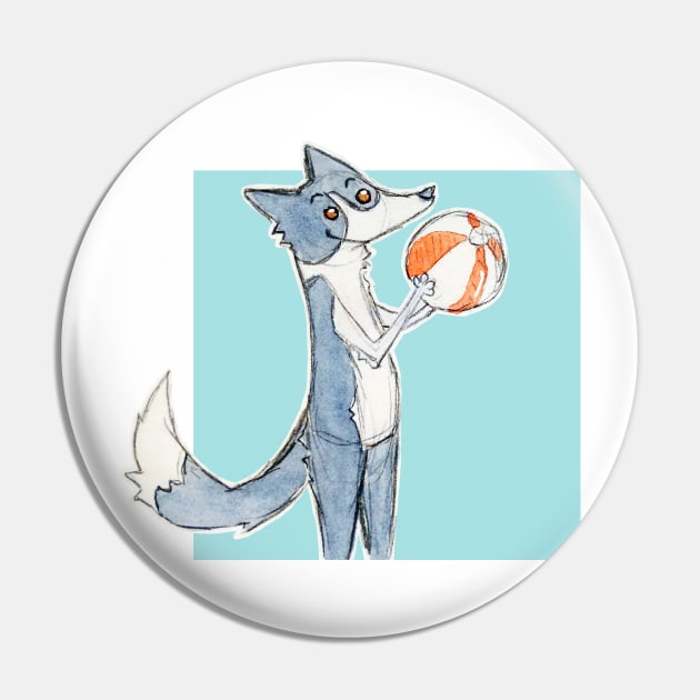 beach ball Collie Pin by bitingnclawing