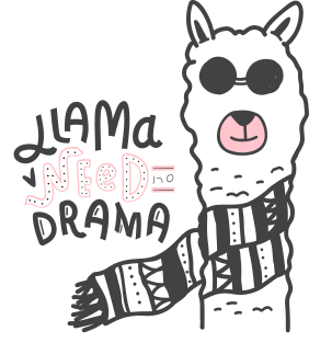 Llama Need No Drama Magnet