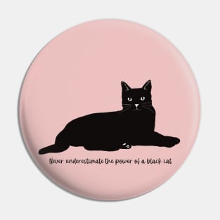 Never underestimate the power of a black cat Pin