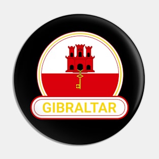 Gibraltar Country Badge - Gibraltar Flag Pin