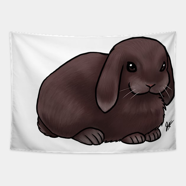 Small Mammal - Rabbit - Holland Lop Brown Tapestry by Jen's Dogs Custom Gifts and Designs