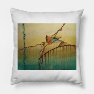 Triangle Abstract Pastel Painting PAS3948 Pillow