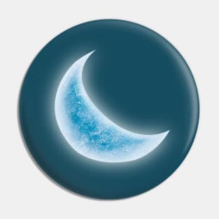 Blue Half Moon Pin