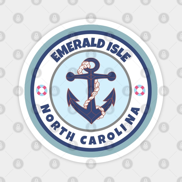 Emerald Isle Circle Magnet by Trent Tides