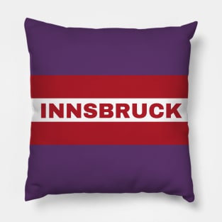 Innsbruck City in Austrian Flag Pillow