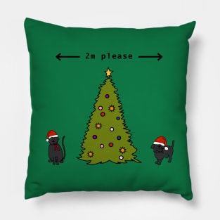 Christmas Tree Social Distancing Cat and Dog Pillow