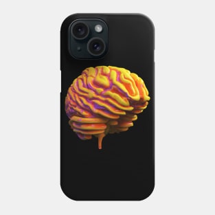 Neon Brain Realistic Retro Science Colorful Phone Case