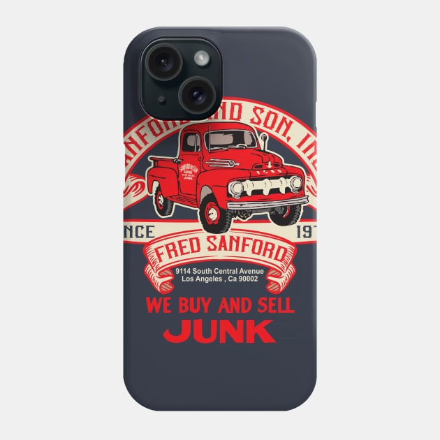 Sanford & Son Truck Ribbon Phone Case by Alema Art