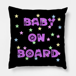 Space theme baby on board Pillow