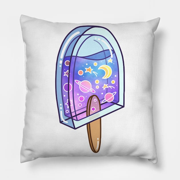 Ice Cream Space Pillow by Nayo Draws