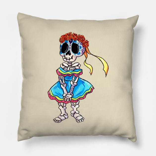 La Muerta Pillow by LittleGreenHat