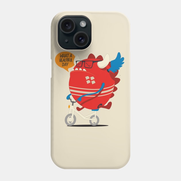 Monster Riding Bike Phone Case by mertkaratay