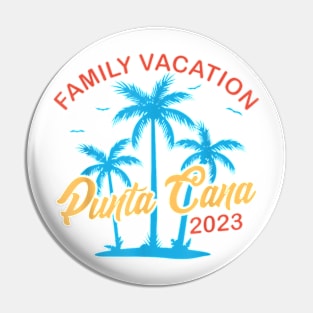 Punta Cana Family Vacation 2023 Matching Summer Vacation T-Shirt Pin