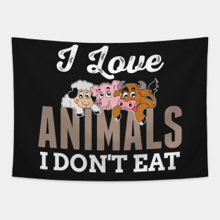 Cool Animal Friends Vegan Vegetarian gift Tapestry