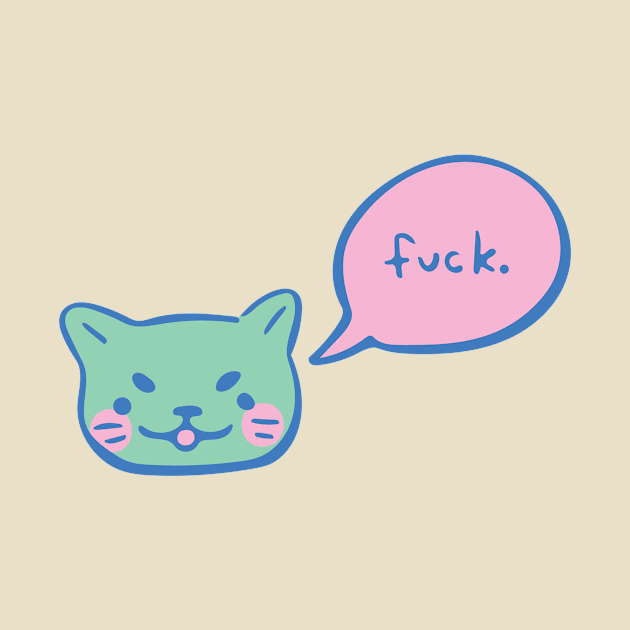 rude cat by stickerjock