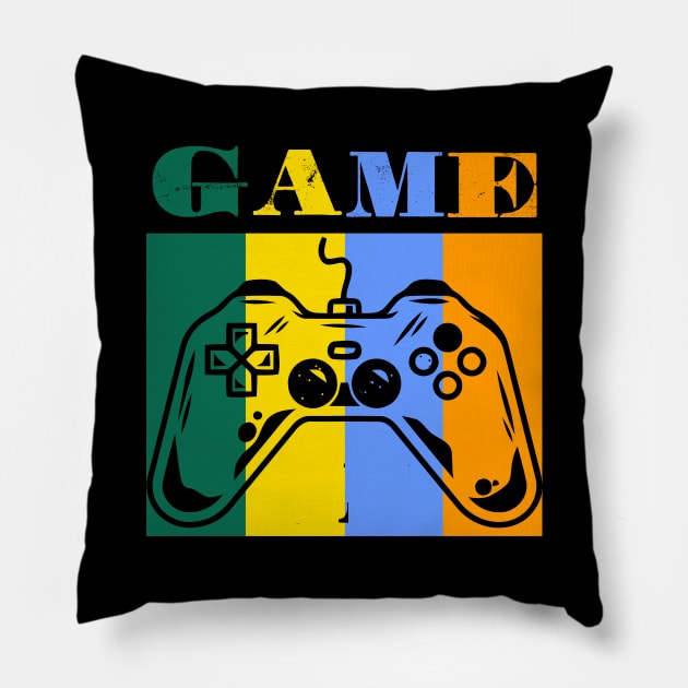 Gaming Retro Pillow by Imutobi